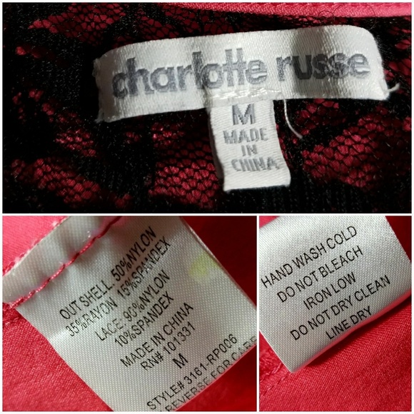 Peplum Dress Size M Black Lace Coral Peach - Picture 8 of 8